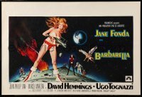 1p118 BARBARELLA Belgian '68 sci-fi art of sexiest Jane Fonda, John Philip Law, Roger Vadim!