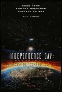 1p105 INDEPENDENCE DAY RESURGENCE style A teaser DS Canadian 1sh '16 Monroe, spaceship over earth!