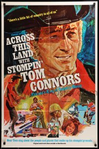 1p096 ACROSS THIS LAND WITH STOMPIN' TOM CONNORS Canadian '73 John C. W. Saxton, cool art by Main!