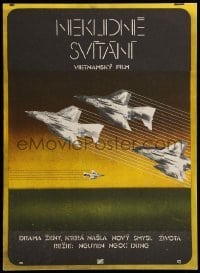 1p185 NEKLIDNE SVITANI Czech 12x16 '83 great artwork of fighter jets!