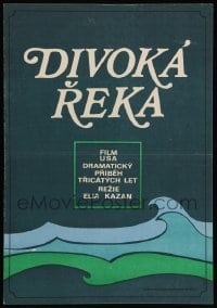 1p202 WILD RIVER Czech 12x16 '75 directed by Elia Kazan, Montgomery Clift, Machon art of waves!