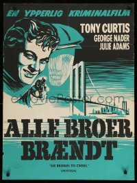 1p311 6 BRIDGES TO CROSS Danish '55 Curtis in the great unsolved $2,500,000 Boston robbery!
