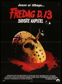1p330 FRIDAY THE 13th - THE FINAL CHAPTER Danish '84 Part IV, slasher sequel, Jason's unlucky day!