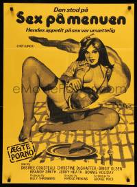 1p337 HOT LUNCH Danish '78 outrageous sexy art, this main course is finger lickin' good!