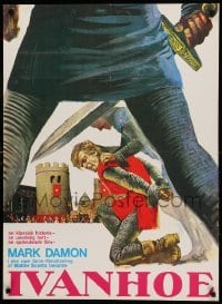 1p340 IVANHOE, THE NORMAN SWORDSMAN Danish '74 La Spada Normanna, art of Mark Damon in peril!