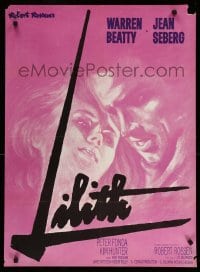 1p344 LILITH Danish '66 Warren Beatty, before Eve, there was evil, and her name was Jean Seberg!