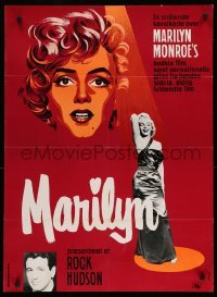 1p346 MARILYN Danish '74 great sexy art and image of young Monroe, plus Rock Hudson too!