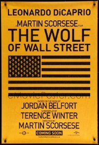 1p212 WOLF OF WALL STREET teaser DS English 1sh '13 Martin Scorsese directed, Leonardo DiCaprio!