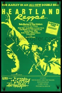 1p204 HEARTLAND REGGAE/RASTA & THE BALL English double crown '80 artwork of Bob Marley!