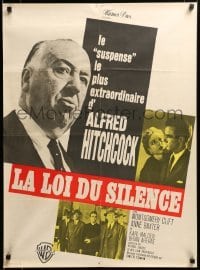 1p874 I CONFESS French 23x31 R60s Alfred Hitchcock, Montgomery Clift & Anne Baxter!
