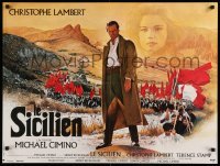 1p925 SICILIAN French 24x32 '87 Christopher Lambert, Jean Mascii artwork!