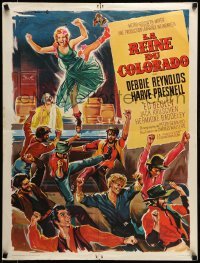 1p943 UNSINKABLE MOLLY BROWN French 24x31 '65 Debbie Reynolds, different art by Roger Soubie!