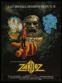 1p956 ZARDOZ French 23x31 '74 Sean Connery, directed by John Boorman, artwork by Ron Lesser!