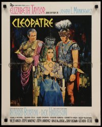 1p965 CLEOPATRA roadshow French 18x22 '63 Elizabeth Taylor, Burton, Harrison, Terpning art!