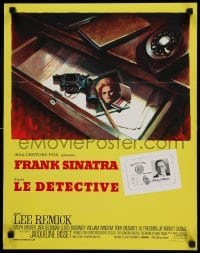 1p968 DETECTIVE French 17x22 '68 Frank Sinatra as gritty New York City cop, art by Boris Grinsson!