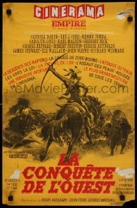 1p975 HOW THE WEST WAS WON Cinerama French 15x23 '64 John Ford epic, different Russell Roberts art!