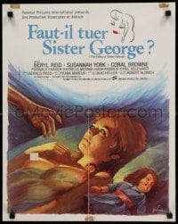 1p979 KILLING OF SISTER GEORGE French 18x22 '71 different art of naked York by Grinsson, Aldrich!
