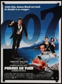 1p983 LICENCE TO KILL French 16x21 '89 Timothy Dalton as Bond, Carey Lowell, sexy Talisa Soto!