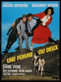 1p987 ONE WOMAN OR TWO French 16x21 '85 Sigourney Weaver, Depardieu & Doctor Ruth!