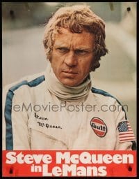 1p052 LE MANS teaser German '71 driver Steve McQueen in personalized uniform, white title design!