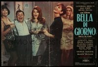 1p561 BELLE DE JOUR Italian 18x26 pbusta '67 Luis Bunuel, sexy Catherine Deneuve, Meril, more!
