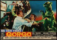 1p574 GORGO Italian 19x27 pbusta '61 w/incredible special effects image of the giant monster!