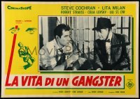 1p627 I MOBSTER set of 2 Italian 20x28 pbustas '59 Roger Corman, he put his dirty trade mark on her