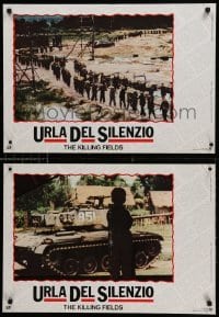 1p652 KILLING FIELDS set of 8 Italian 18x25 pbustas '84 Sam Waterston, Malkovich, Cambodian War!