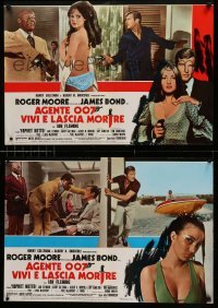 1p661 LIVE & LET DIE set of 10 Italian 18x26 pbustas '73 Roger Moore as Bond, sexy Jane Seymour!