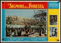 1p589 MASTERS OF THE CONGO JUNGLE Italian 20x28 pbusta '59 record of the beginnings of man & beast