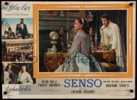 1p607 SENSO Italian 20x27 pbusta '54 Luchino Visconti's Senso, Alida Valli & Farley Granger