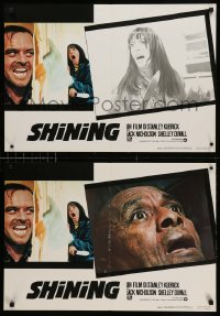 1p656 SHINING set of 8 Italian 18x26 pbustas '80 King & Stanley Kubrick, Nicholson, different!