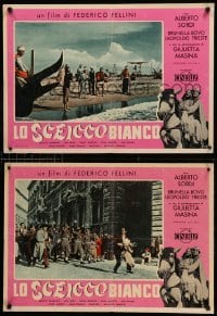1p640 WHITE SHEIK set of 5 Italian 20x28 pbustas R61 Federico Fellini's Lo Sceicco Bianco!