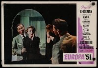 1p665 EUROPA '51 Italian 14x20 pbusta '51 Ingrid Bergman & Alexander Knox in Europa '51!