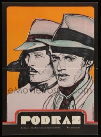 1p067 STING Slovak 12x16 '75 artwork of con men Paul Newman & Robert Redford by Karel Machalek!