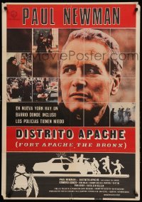 1p075 FORT APACHE THE BRONX Spanish '81 Paul Newman, Edward Asner & Ken Wahl as New York City cops
