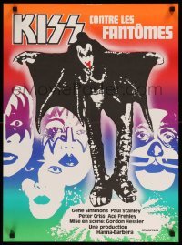 1p035 ATTACK OF THE PHANTOMS Swiss '78 cool image of KISS, Criss, Frehley, Simmons, Stanley!