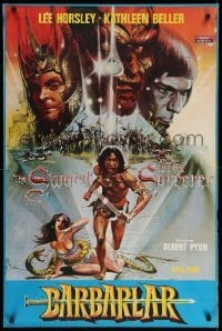 1p432 SWORD & THE SORCERER Turkish '83 magic, dungeons, dragons, completely different fantasy art!