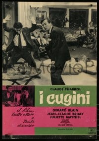 1p646 COUSINS set of 8 Italian 19x27 pbustas '60 Claude Chabrol, Gerard Blain & Juliette Mayniel!