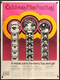 1r032 CHILDREN'S FILM FESTIVAL 30x40 Canadian film festival poster '66 party for every boy & girl