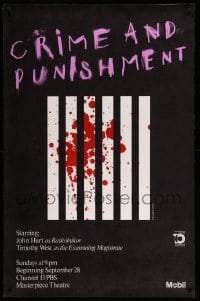1r013 CRIME & PUNISHMENT tv poster '79 artwork by Chermayeff & Giesmar!