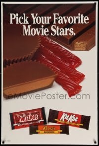 1r055 PICK YOUR FAVORITE MOVIE STARS DS 27x40 advertising poster '93 Twizzlers, Kit Kat, Reese's!