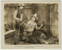 1s156 BLUE STEEL 8.25x10 still '34 Gabby Hayes holds young John Wayne at gunpoint from behind!