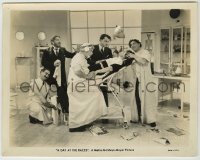 1s261 DAY AT THE RACES 8x10.25 still '37 Chico, Harpo & Groucho Marx in operating room w/ Ruman!