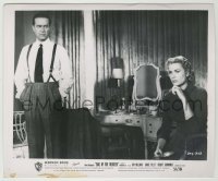 1s270 DIAL M FOR MURDER 8.25x10 still '54 Hitchcock, Ray Milland looks concerned at Grace Kelly!