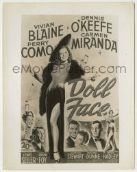 1s280 DOLL FACE 8x10.25 still '45 art of sexy Vivian Blaine & top stars used on the one-sheet!