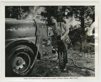 1s325 FOREST RANGERS 8.25x10 still '42 c/u of smoke-jumper Fred MacMurray using fire truck radio!