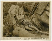 1s331 FOUR FRIGHTENED PEOPLE 8x10.25 still '33 sexy Claudette Colbert in leopardskin & Marshall!