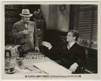 1s369 G-MEN 8x10.25 still '35 James Cagney looks at Robert Armstrong smoking cigar in his office!