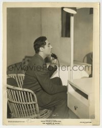 1s348 GARDEN OF ALLAH candid 8x10.25 still '36 c/u of Charles Boyer shaving in his dressing room!